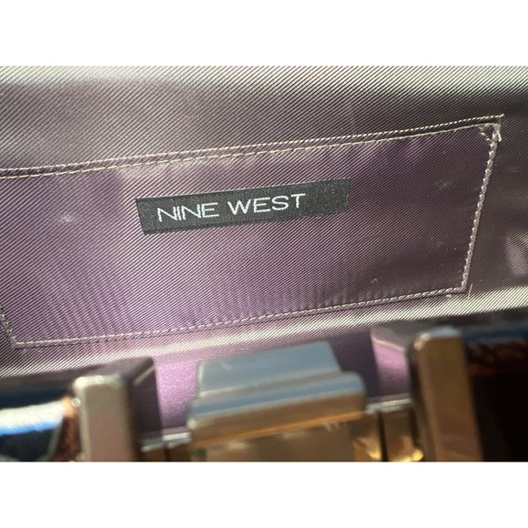 Nine West Purse Brown Faux Leather Clutch Bag - Picture 5 of 6